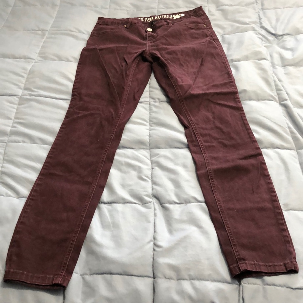 Size 13 Plum Coloured skinny jeans